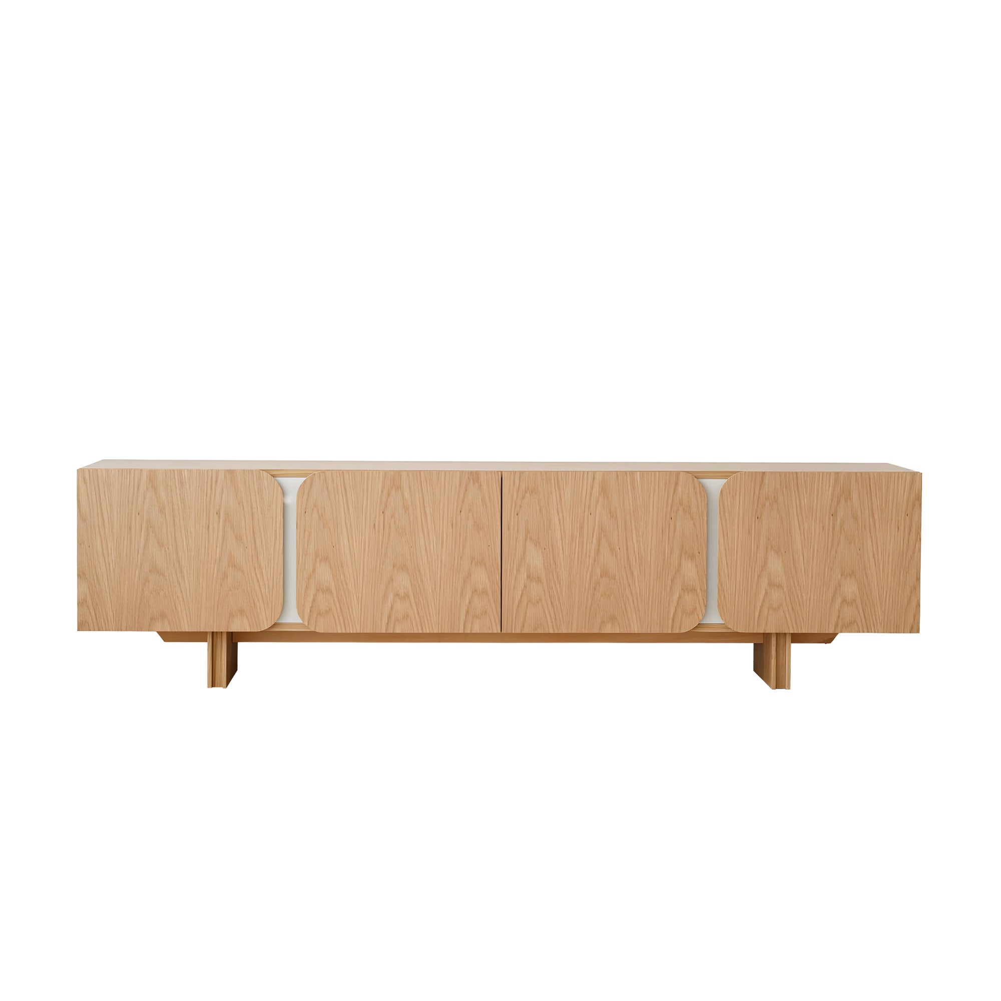 MUEBLE TV CURVA.ROBLE NATURAL,ARENA MATE