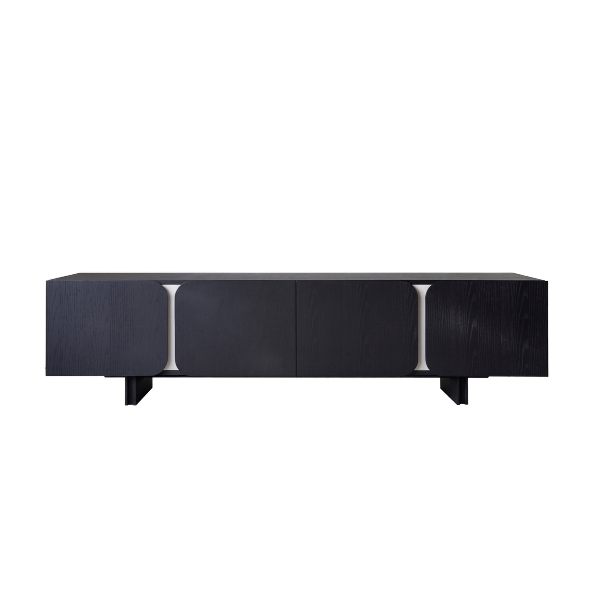 MUEBLE TV CURVA.ROBLE NEGRO Y ARENA MATE